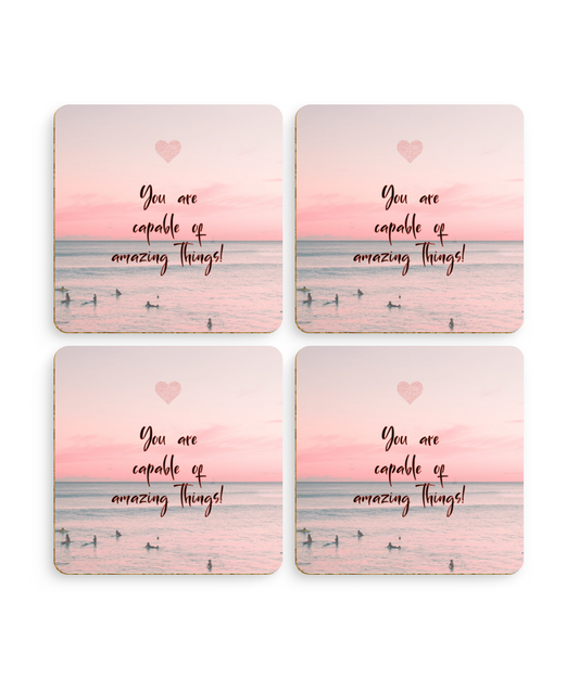 You Are Capable 4-Piece Coaster Set