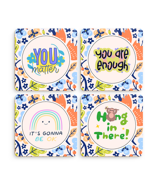 Feel Good 4-Piece Coaster Set 2