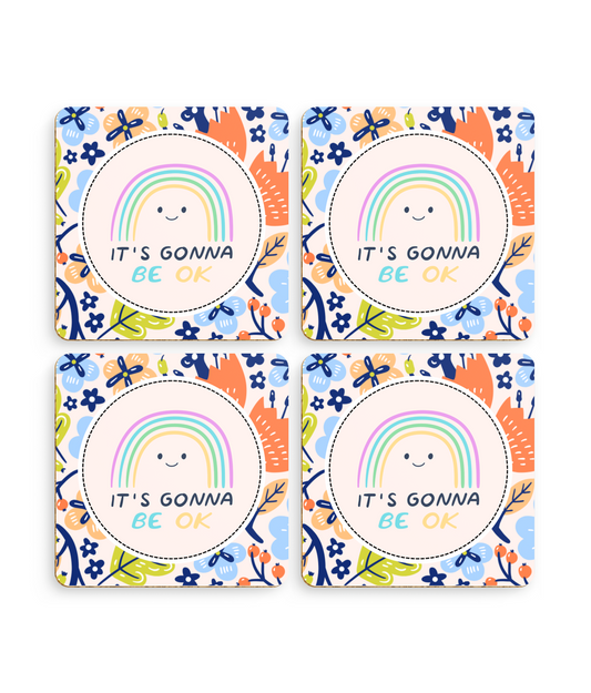 It's Gonna Be OK 4-Piece Coasters Set